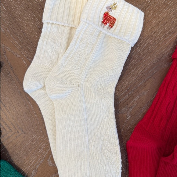 🎁 Christmas Cozy Socks Set | Red Green Cream Holiday Socks | Gift Boxed - Picture 3 of 5